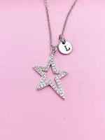 Silver North Star Charm Necklace Graduation Birthday Mother's Day Gifts Ideas Personalized Customized Made to Order, AN2978