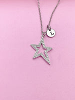 Silver North Star Charm Necklace Graduation Birthday Mother's Day Gifts Ideas Personalized Customized Made to Order, AN2978