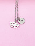 Silver Comedy Tragedy Drama Charm Necklace Theater Comedy Club Gifts Ideas Personalized Customized Made to Order, N124