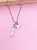 Silver Carrot Charm Necklace Birthday Mother's Day Gifts Ideas Personalized Customized Made to Order, N83