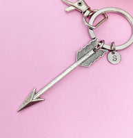 Arrow Keychain, Sagittarius Zodiac Keychain, Silver Arrow Charm, Sagittarius Keychain, Archery Jewelry, Personalized Gif, N1362