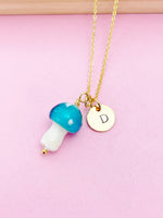 Mushroom Charm Necklace Mycology School Student Mycologist Gifts Idea Personalize Customize Made to Order, ZN5037