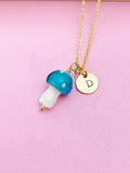 Mushroom Charm Necklace Mycology School Student Mycologist Gifts Idea Personalize Customize Made to Order, ZN5037