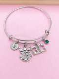 Guardian Angel Bible Cross Dove Charm Bracelet Personalize Customize Jewelry, N5569