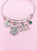 Guardian Angel Bible Cross Dove Charm Bracelet Personalize Customize Jewelry, N5569