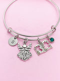 Guardian Angel Bible Cross Dove Charm Bracelet Personalize Customize Jewelry, N5569