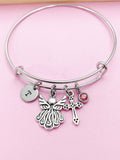 Guardian Angel Cross Charm Bracelet Personalize Customize Jewelry, N5570