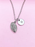 Football Charm Necklace in Silver, Keychain and Bracelet in Option, AN1109