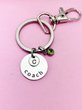 Coach Keychain inn Silver Best Christmas Gifts for School Sport Team Coach, D088