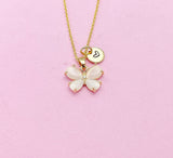 Natural Chalcedony Butterfly Necklace in Gold, N3029