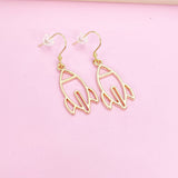 Gold Rocket Earrings in Gold or Silver, N2743
