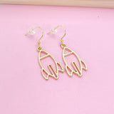 Gold Rocket Earrings in Gold or Silver, N2743