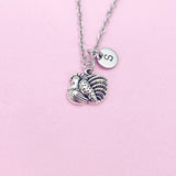 Turkey Necklace in Silver, Keychain and Bracelet in Option, N1901
