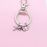 Grasshopper Keychain in Silver, N309D