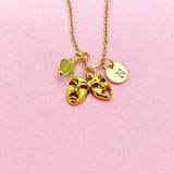 Comedy Tragedy Theater Drama Necklace in Gold, Graduation Gift, N1040