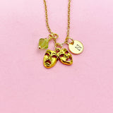 Comedy Tragedy Theater Drama Necklace in Gold, Graduation Gift, N1040