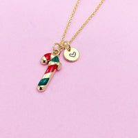 Candy Cane Necklace in Gold, N618