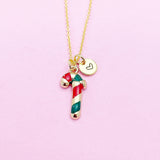 Candy Cane Necklace in Gold, N618
