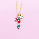 Candy Cane Necklace in Gold, N618