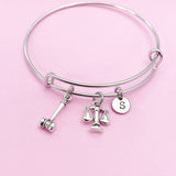 Justic Scale Gavel Bracelet in Silver, N1531A