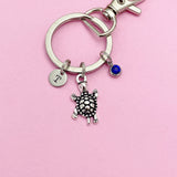 Turtle Charm Keychain in Silver, Turtle Love Pet Gifts Ideas, N5574