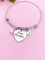 Best Gift Great Grandma Pearl Charm Bracelet Mother Day's Gifts Ideas Personalized Customized Made to Order, D440