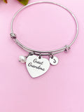 Best Gift Great Grandma Pearl Charm Bracelet Mother Day's Gifts Ideas Personalized Customized Made to Order, D440