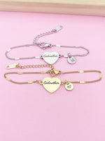 Godmother Bracelet in Gold or Silver, Stainless Steel Bracelet, AD446