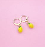 Gold Yellow Lemon Earrings, N3220