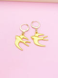 Gold or Silver Swallow Bird Charm Earrings Mother's Day Gifts Ideas, N2749
