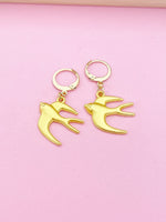 Gold or Silver Swallow Bird Charm Earrings Mother's Day Gifts Ideas, N2749