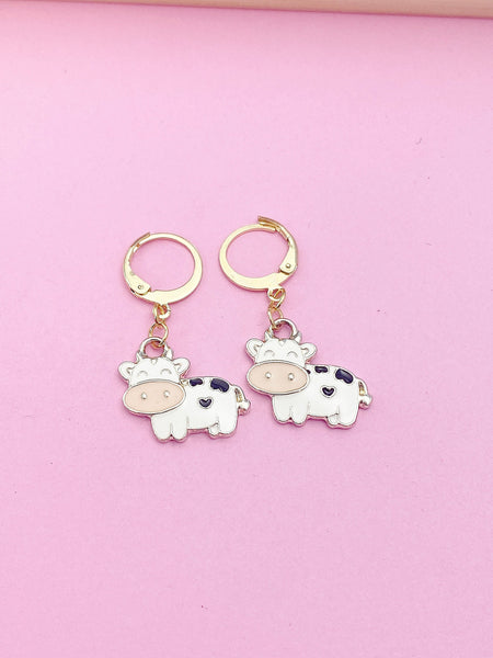 Cute Cow Earrings, Cow Calf Cattle Perfect Gift for Farmers, N3054