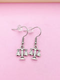 Silver Scale of Justice Earrings, Lawyer Gift