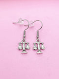 Silver Scale of Justice Earrings, Lawyer Gift