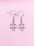 Silver Scale of Justice Earrings, Lawyer Gift