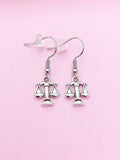 Silver Scale of Justice Earrings, Lawyer Gift
