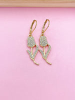 Gold Tulip Stainless Steel Hypoallergenic Earrings, N5084B