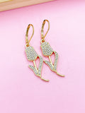 Gold Tulip Stainless Steel Hypoallergenic Earrings, N5084B