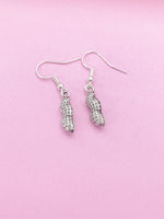 Silver Peanut Charm Earrings, AN1435