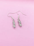 Silver Peanut Charm Earrings, AN1435