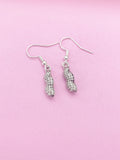 Silver Peanut Charm Earrings, AN1435
