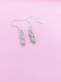 Silver Peanut Charm Earrings, AN1435