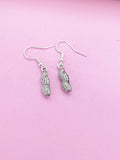 Silver Peanut Charm Earrings, AN1435