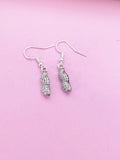 Silver Peanut Charm Earrings, AN1435