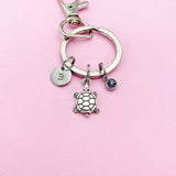 Turtle Charm Keychain in Silver, Turtle Club Gifts Ideas, N5576