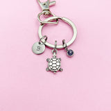 Turtle Charm Keychain in Silver, Turtle Club Gifts Ideas, N5576