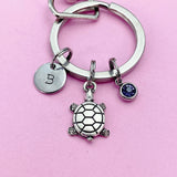 Turtle Charm Keychain in Silver, Turtle Club Gifts Ideas, N5576