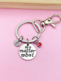 Silver No Matter What Charm Keychain, Personalized Gift, N4747