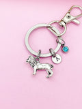 Silver Lion Charm Keychain, Personalized Gift, N344A