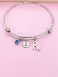Silver Pharmacist RX Charm Bracelet, N2239